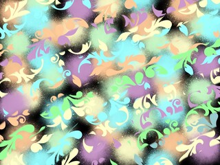 Fototapeta premium Abstract artistic background print decorative art design wallpaper painting 