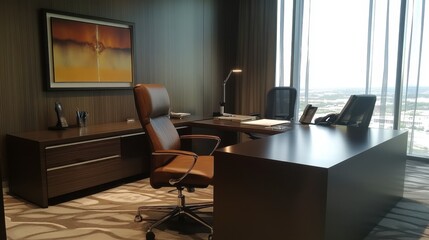 Modern Office Interior with Stylish Furnishings