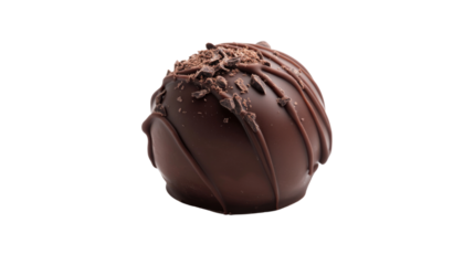 chocolate bonbon on a transparent background