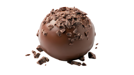 chocolate bonbon on a transparent background