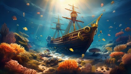 Fototapeta premium The allure of pirate ships captivates adventurers worldwide. 