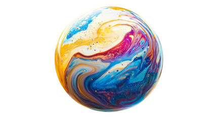 abstract colorful ball on a transparent background