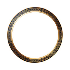 Naklejka premium Luxury circle border PNG transparent background