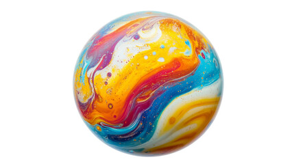 abstract colorful ball on a transparent background