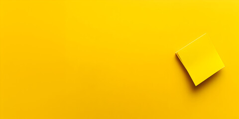 A sticky note icon positioned to the right, set against a panoramic yellow background with ample copy space --ar 3:2 --s 50
