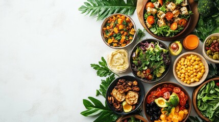 Fototapeta premium Delicious and Healthy Salad Bowls