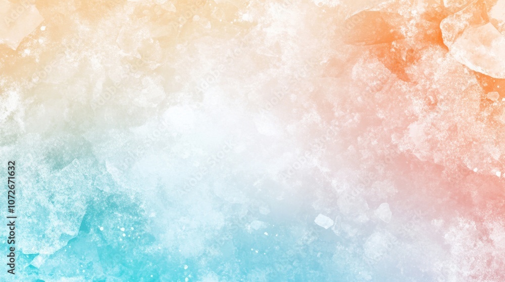 Poster Captivating Blend of Coral and Turquoise Creating a Serene Abstract Texture for Artistic Expression
