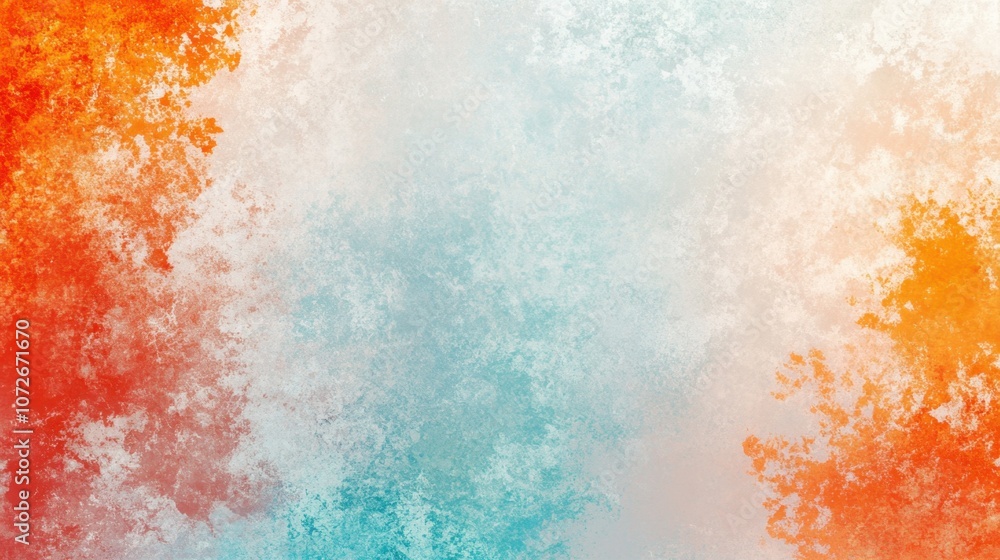 Poster An Artistic Blend of Coral and Turquoise Textures Creating a Tranquil Abstract Background