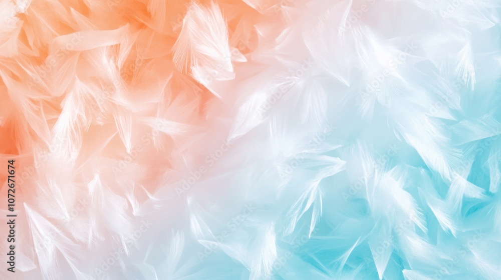 Poster Harmonious Blend of Coral and Turquoise Textures Creating an Abstract Artistic Atmosphere