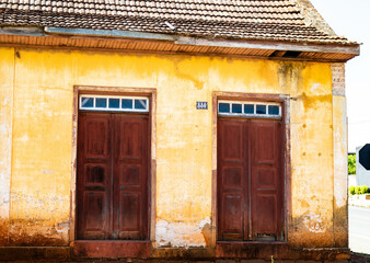 Old abandoned house worn out by time, antique and vintage style