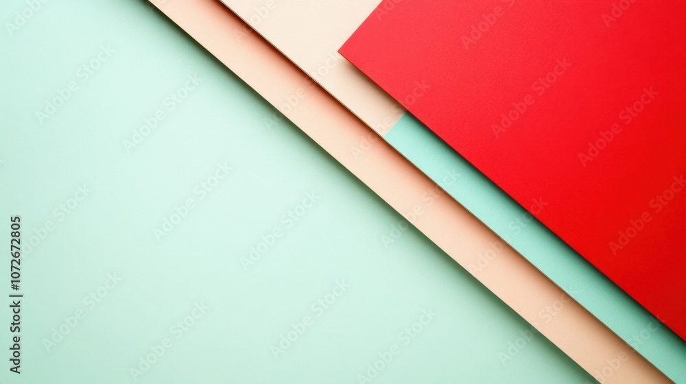 Poster A Vibrant Blend of Ruby Red and Mint Blue Textures Creating an Artistic Abstract Background