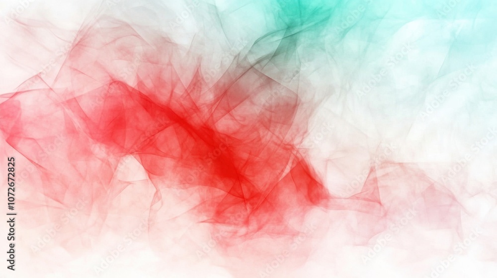 Poster dynamic ruby red and mint blue abstract texture flowing seamlessly with ethereal beauty