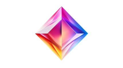 triangular prisms on a transparent background