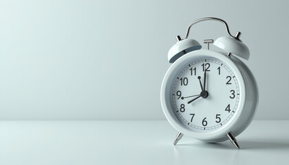 Elegant White Alarm Clock