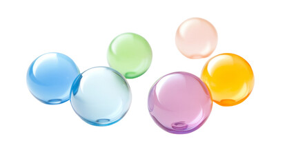 colorful bubble on a transparent background