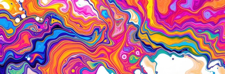 Fototapeta premium Abstract background with vibrant color pairs mixing in water, creating fluid ink and paint splashes, background, dynamic