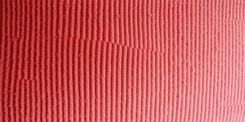 Fototapeta premium Close-up view of the plush texture of rufous corduroy velvet fabric as a background, background, rufous