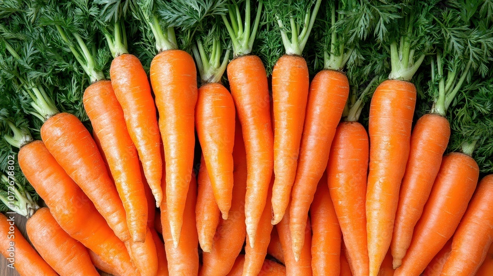 Poster a bunch of carrots are arranged in a circle on a table. the carrots are orange and fresh, and they a