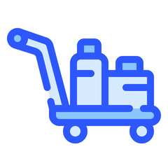 Naklejka premium luggage cart icon