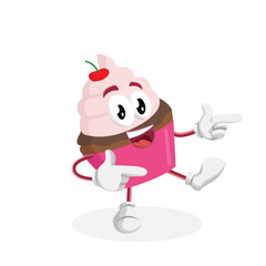 Cupcake Logo Mascot Hi pose