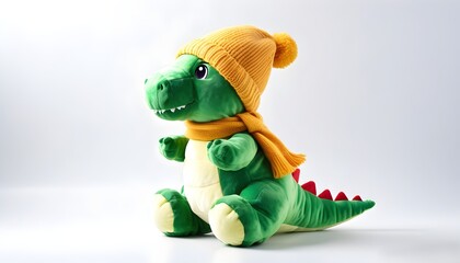 cartoon plush dinosaur with mixed expressions ideal for playful designs