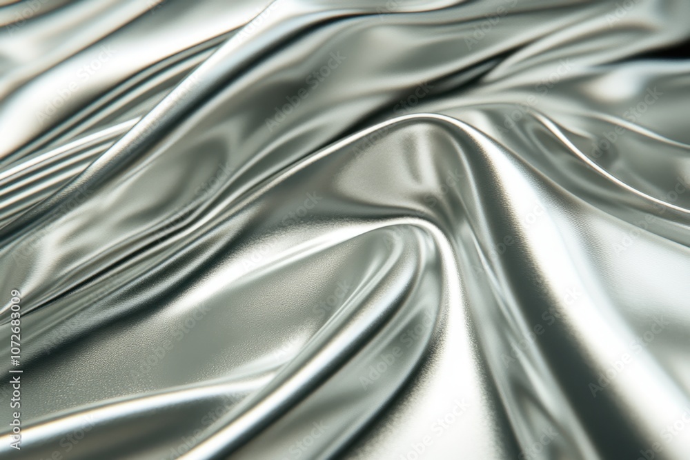 Poster flowing reflections of liquid metal captured in deep shadows and glossy patterns