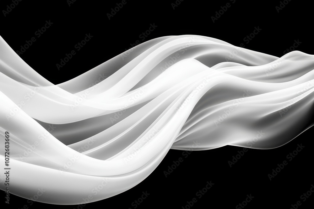 Poster Soft Smoke Trails Swirl Gracefully Against a Dark Backdrop, Creating an Ethereal Visual Experience