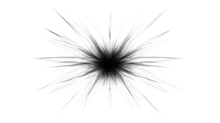 Detailed starburst with symmetrical points on a transparent background