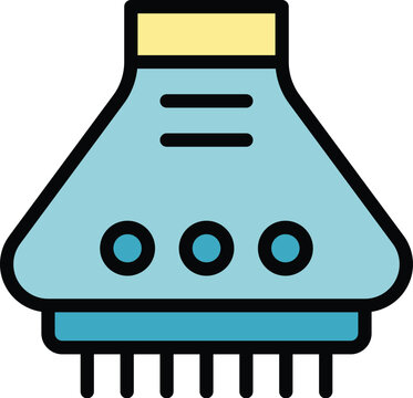 recommend clip art: Blue electric head massager with yellow insert, stimulating blood circulation