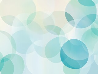 Abstract Background with Overlapping Teal and White Circles