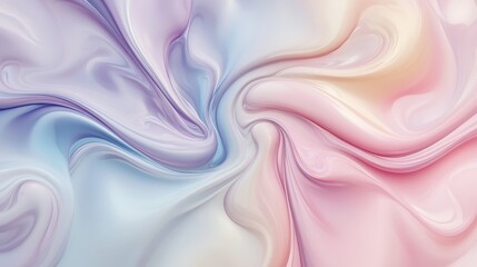Fototapeta premium Abstract Swirling Pastel Background with Smooth Pink and Blue Tones - Digital Art