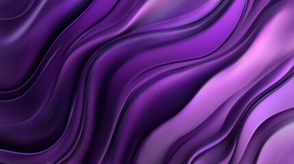 Obraz premium Abstract Purple Wavy Background - Liquid Smooth Texture, 3D Rendered Design.