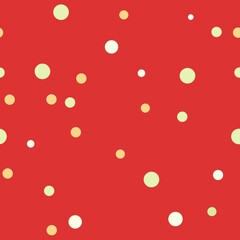 Red Background Texture Floating Bubbles White Green. Simple Soft Dynamic Circular Dot Abstract Wallpaper.