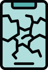 Smartphone is showing a web of cracks across its screen