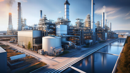 Obraz premium Industrial Park, factory building