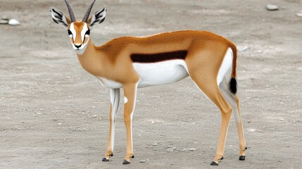 African Antelope Gazelle Wildlife Portrait in Botswana National Park