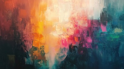 Fototapeta premium Abstract Painting with Vibrant Colors