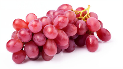 Fototapeta premium Fresh Red Grapes Isolated on White