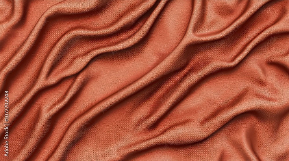 Aufkleber abstract draped fabric texture orange soft flowing material background