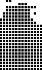 Pixelated Map of Northern Territory