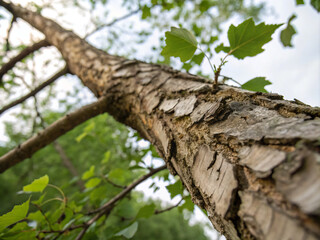 green trunk. tree, nature, forest, branch, trunk, spring, plant, leaves, leaf, old, wood, trees, summer, foliage, bark, park, oak, branches, garden, environment