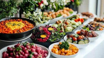 Delicious Food Buffet Spread