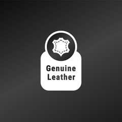 Genuine Leather label vector for product packaging design element. Best Genuine Leather logo for product packaging, websites, print design, element design, and more about Genuine Leather cloth.