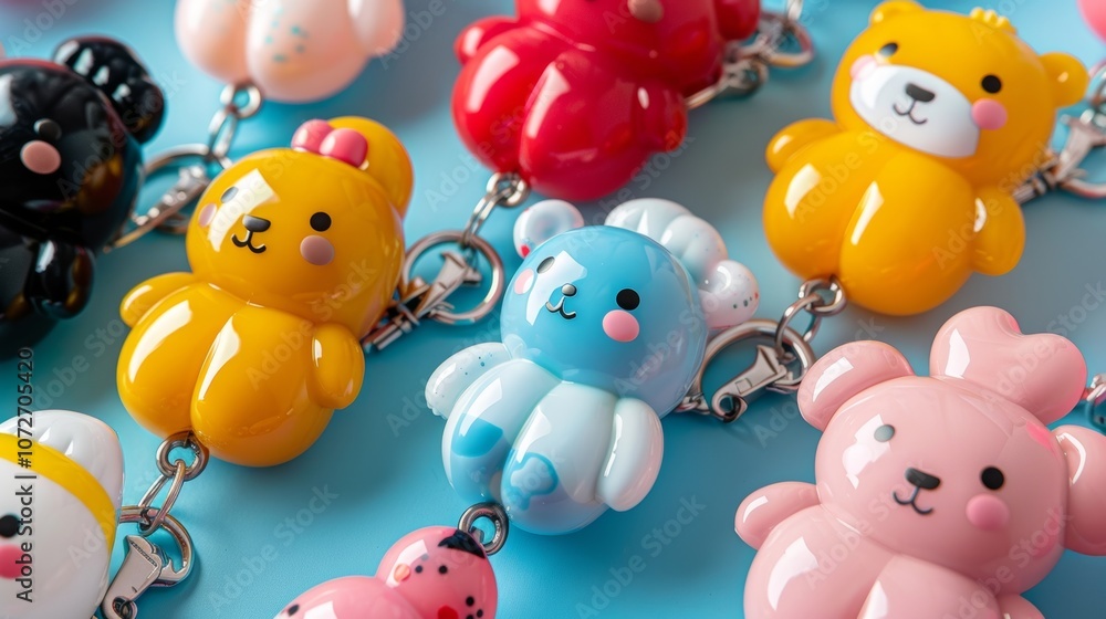 Poster a collection of playful balloon animal keychains and accessories perfect for adding a touch of whims