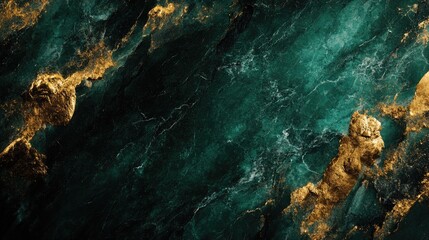 Vibrant Abstract Texture with Gold and Teal Shades
