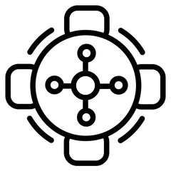 Obraz premium Gear Line Icon