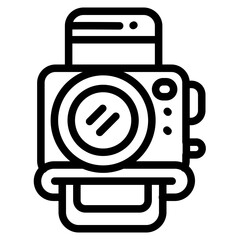 Antique Camera Line Icon