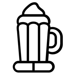 Milkshake Line Icon