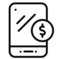 Cashback E-money Line Icon