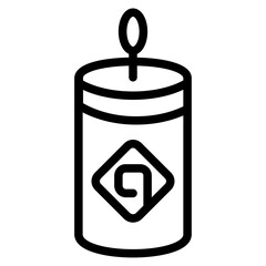 Candle Line Icon